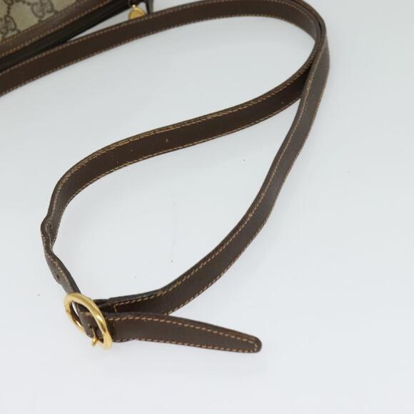 GUCCI GG Supreme Web Sherry Line Bag Pvc Brown Gold 89 02 032 - Picture 7 of 16